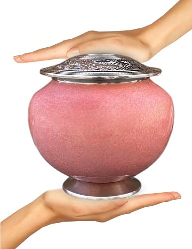 Candle Cremation Urn for Human Ashes - Large Pink Decorative Urn