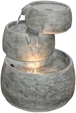Classic Home and Garden 3-Tier Water Fountain with LED Light