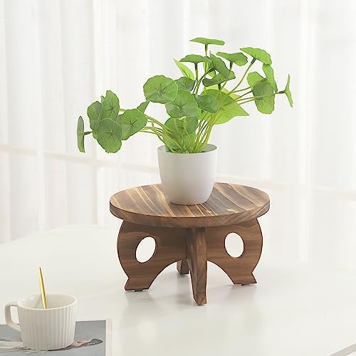 Round Wooden Plant Stand for Indoor Decor