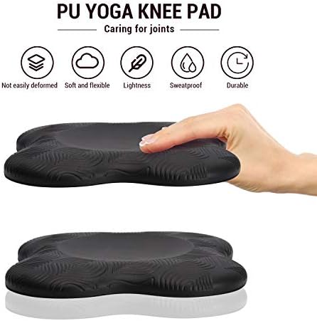 TOBWOLF 2PCS Yoga Knee Pads Anti-Slip Support for Yoga Pilates and Workouts