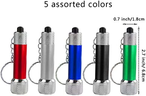 Bantoye 20 Packs Mini LED Flashlights 5 Colors