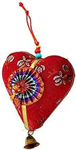 Rastogi Handicrafts Set of 5 Multi Colored Decorative Fabric Animals and Hearts