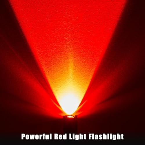 Honoson 2 Piece Red Light Flashlight for Night Observation