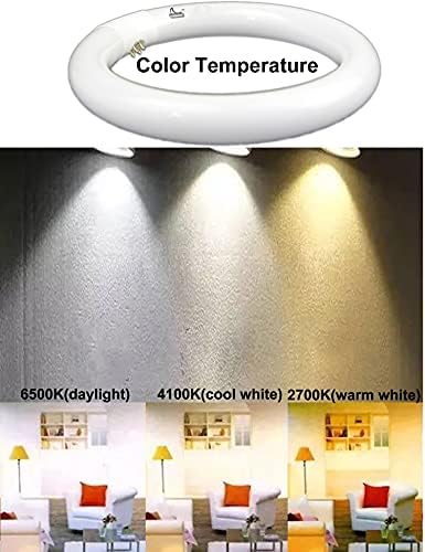 CHKADAWA FC8T9 22W Cool White Circular Fluorescent Light Bulb 2 Pack