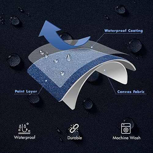 MIULEE Waterproof Outdoor Pillow Covers Set of 2 Blue 18x18 Inch