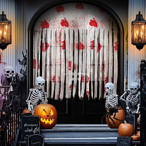 Extra Large Bloody Halloween Creepy Curtain - Scary Spooky Door Decor