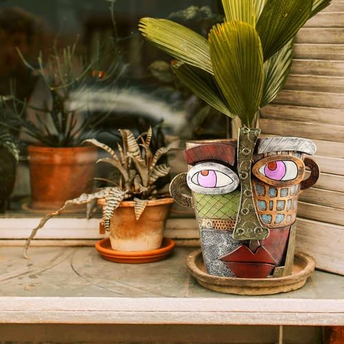 Abstract Face Planters Pots - Classic Design