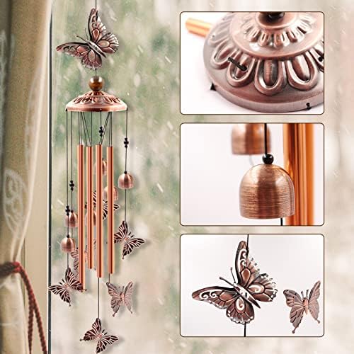 Ukulork Butterfly Wind Chimes Outdoor Decor