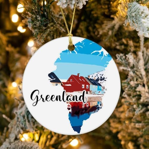 Greenland Xmas Ornament City Landmarks Ceramic Decor