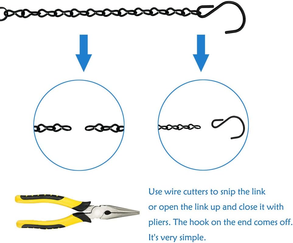 Yingfeng 10 Pack 95 Inch Black Hanging Chains for Planters and Decor