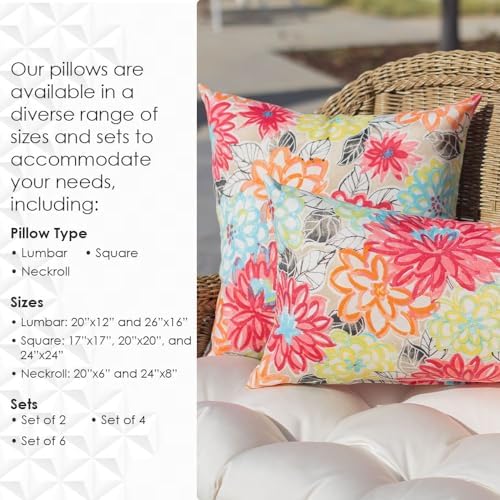 RSH Decor Square Throw Pillows Set of 4 17x17 1