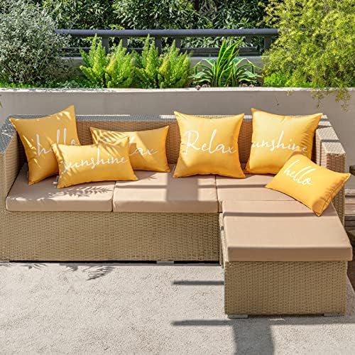 MIULEE Outdoor Waterproof Pillow Covers Set of 2