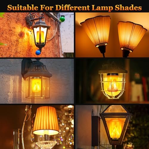 Y STOP Upgraded LED Flame Light Bulbs 4 Modes E26 Base 2 Pack