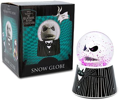 Disney Nightmare Before Christmas Jack Skellington Light Up Snow Globe