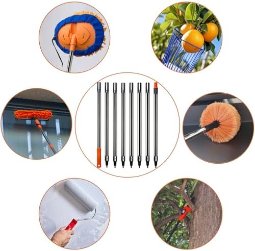 8 PCS Paint Roller Extension Pole Set