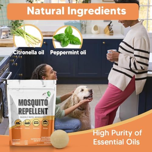 Natural Mosquito Repellent Balls for Yard Patio Travel - 8 Pack