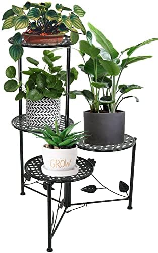 NAKUPE 3 Tier Plant Stand for Indoor Outdoor Use