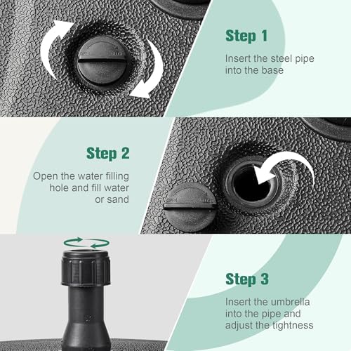 VECELO Square Heavy Duty Umbrella Base Stand