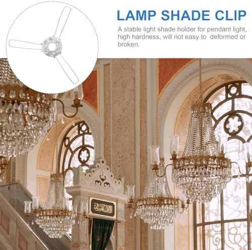 DOITOOL Lampshade Spring Clip 20PCS Silver Metal Fixing Clip