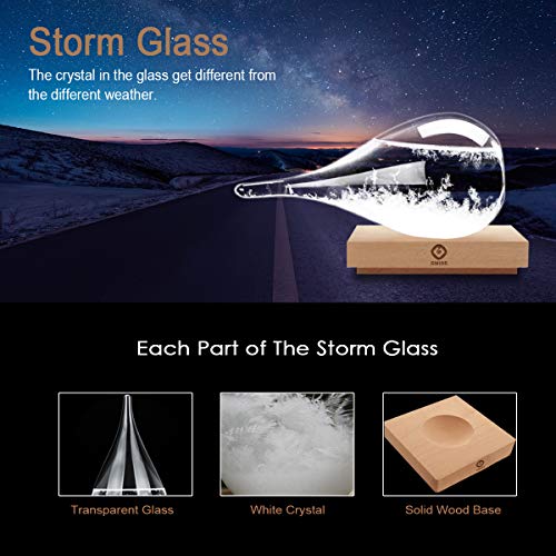 Storm Glass Weather Forecast Bottle Unique Decor Gift for Her