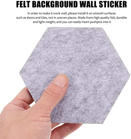 12Pcs Self Adhesive Felt Bulletin Board Tiles Gray