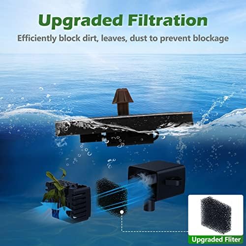 Mademax Solar Fountain with 4 Nozzles and Fixer for Garden and Pond