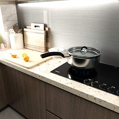 BAYYA Extra Wide Silver Metal Contact Paper for Kitchen Countertops and Appliances