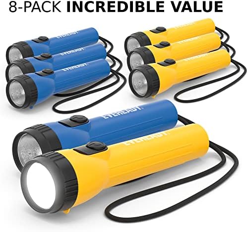Eveready LED Flashlight 8 Pack Bright Reliable Emergency Light