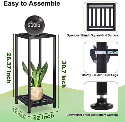 Heavy Duty Wrought Iron Plant Stand for Indoor Outdoor Use