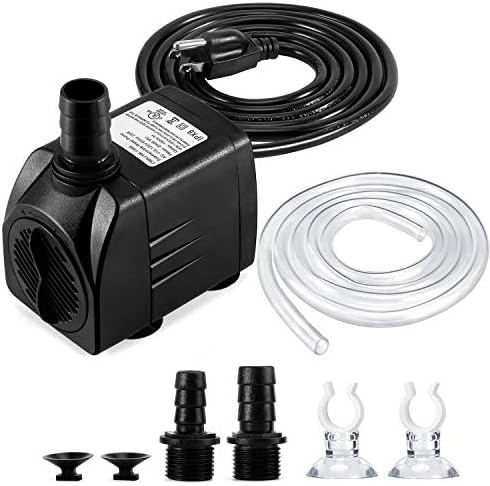 CWKJ Fountain Pump 400GPH Submersible Water Pump for Pond and Aquarium