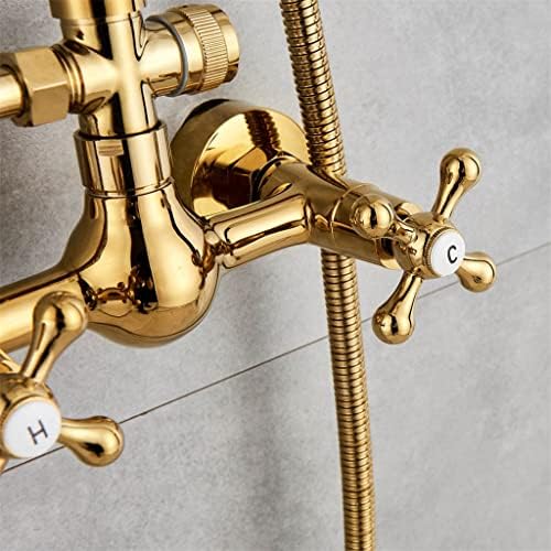 Golden Plate 8 Rainfall Shower Faucet with Handheld Shower System