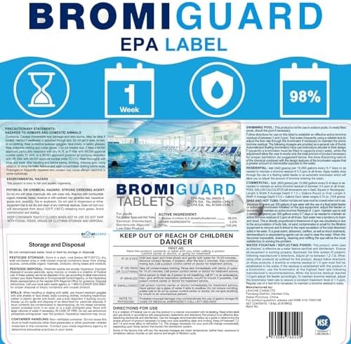 Bromine Tablets 1 Inch 18 Lbs for Spa and Pool Sanitizing