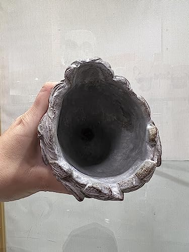 Abbott Collection Goddess Head Wall Planter - Small Cement Indoor Outdoor Planter Pot