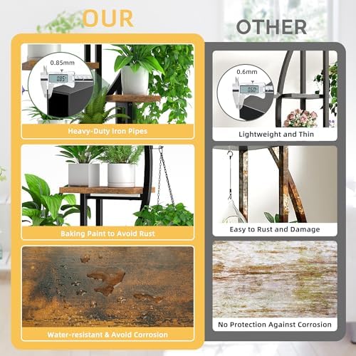 BACEKOLL Plant Stand with Grow Lights 2 Pack 7 Tiered