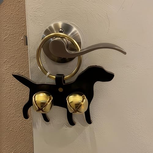 Handcrafted Leather Door Bells with Animal Shapes - 5 Styles Set Cat