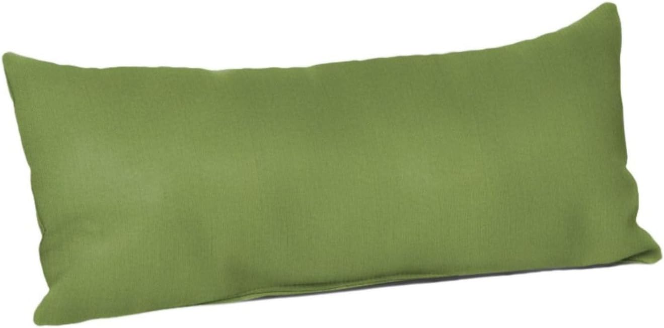 TRP Rectangle Lumbar Throw Pillow Cilantro Sage Green Reversible All Weather UV Fade Stain Water Resistant
