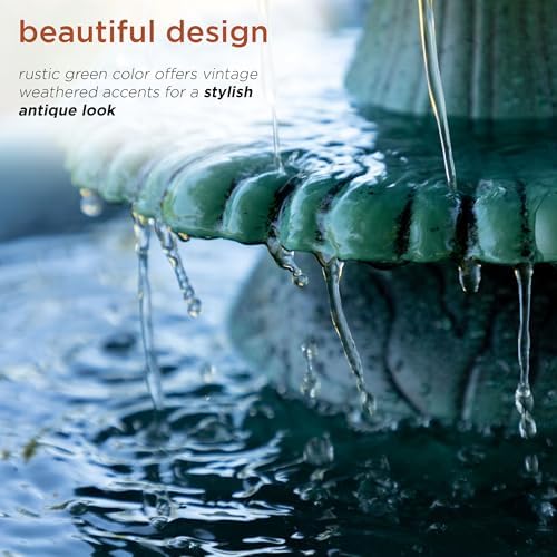 Alpine Corporation TEC106 3 Tiered Water Fountain Birdbath