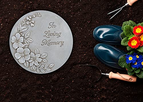 NAT Jules Flower Blossom Stepping Stone 12 Inch Cast Resin