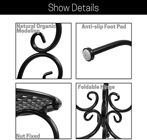 Metal Plant Stands Indoor Outdoor 225 Inch Tall 2 Pack Black