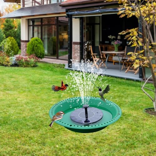 OVZILKI 12 Inch Heavy Duty Bird Bath with 22 Inch Chains