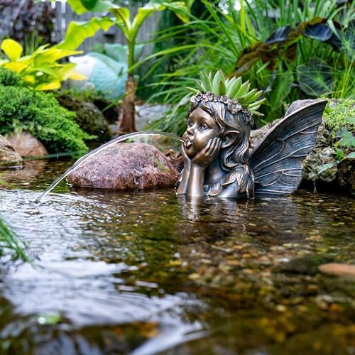 Aquascape Fairy Planter Spitter Fountain for Pond and Garden