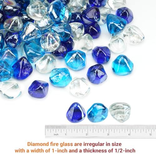 Skyflame 10-Pound Blended Fire Glass Diamonds