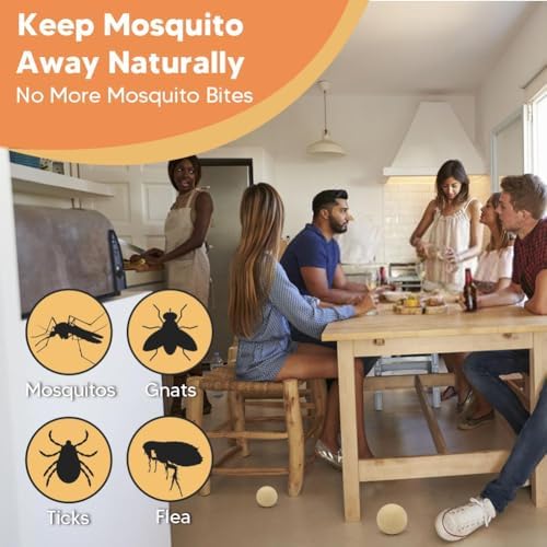 Natural Mosquito Repellent Balls for Yard Patio Travel - 8 Pack