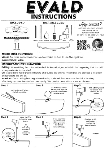 EVALD Dowel Jig Kit for Floating Shelves