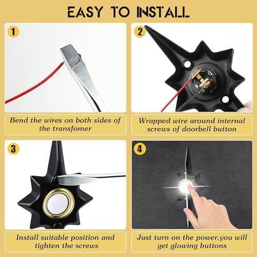 Saillong Lighted Doorbell Button with Star Design