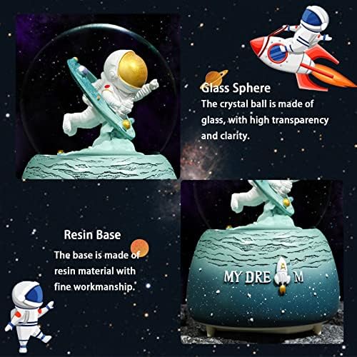 Astronaut Snow Globe Musical Glitter 80MM