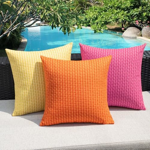 Kevin Textile Waterproof Throw Pillow Covers Pack of 2 Hot Pink
