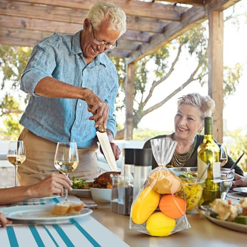 120Pcs Flat Bottom Clear Cellophane Bags with Twist Ties for Party Favors