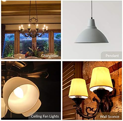 Simba Lighting Flame Tip Clear Candelabra Bulbs 25W 12 Pack