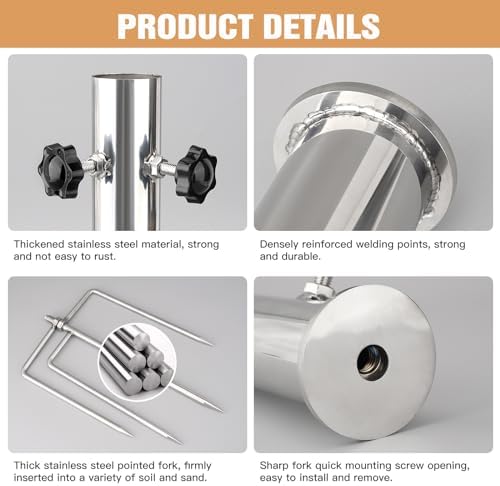 Detachable Heavy Duty Stainless Steel Umbrella Stand